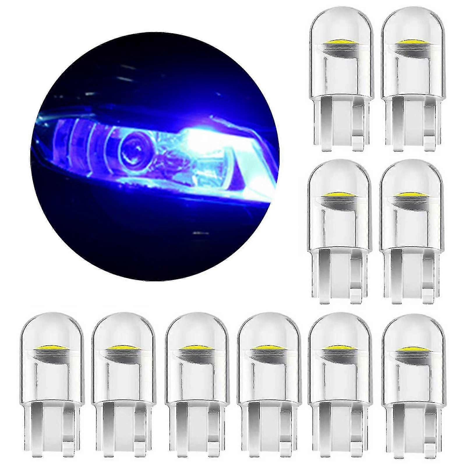 Led Signal Bulb 194 Car Reading Lights T10 W5w Dome Wedge License Plate Lamp 10x