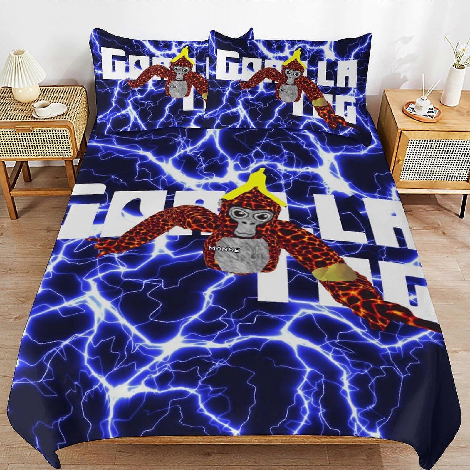 Bedding set WM450 Gorilla Tag Bedding Set Duvet Cover Comfortable and Lightweight Cartoon Bedding 3 Piece (Multiple sizes to choose from) SW450