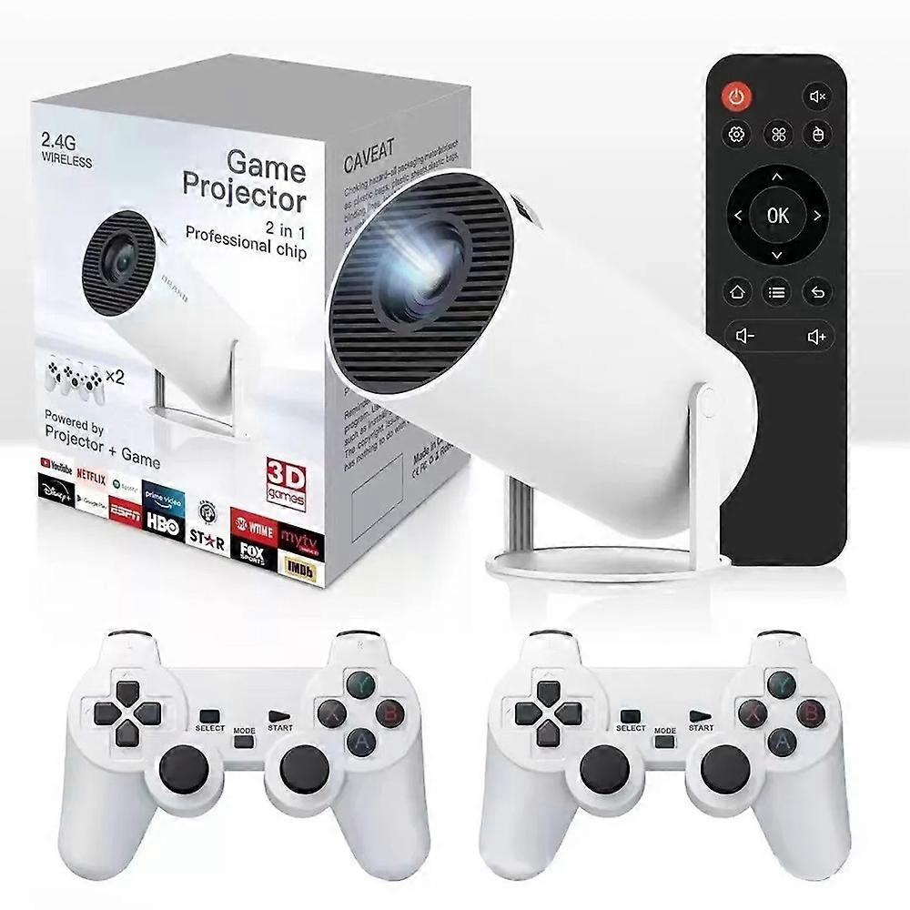 4k Smart Movie Projector Games Combo Videogiochi con 2 controller di gioco wireless