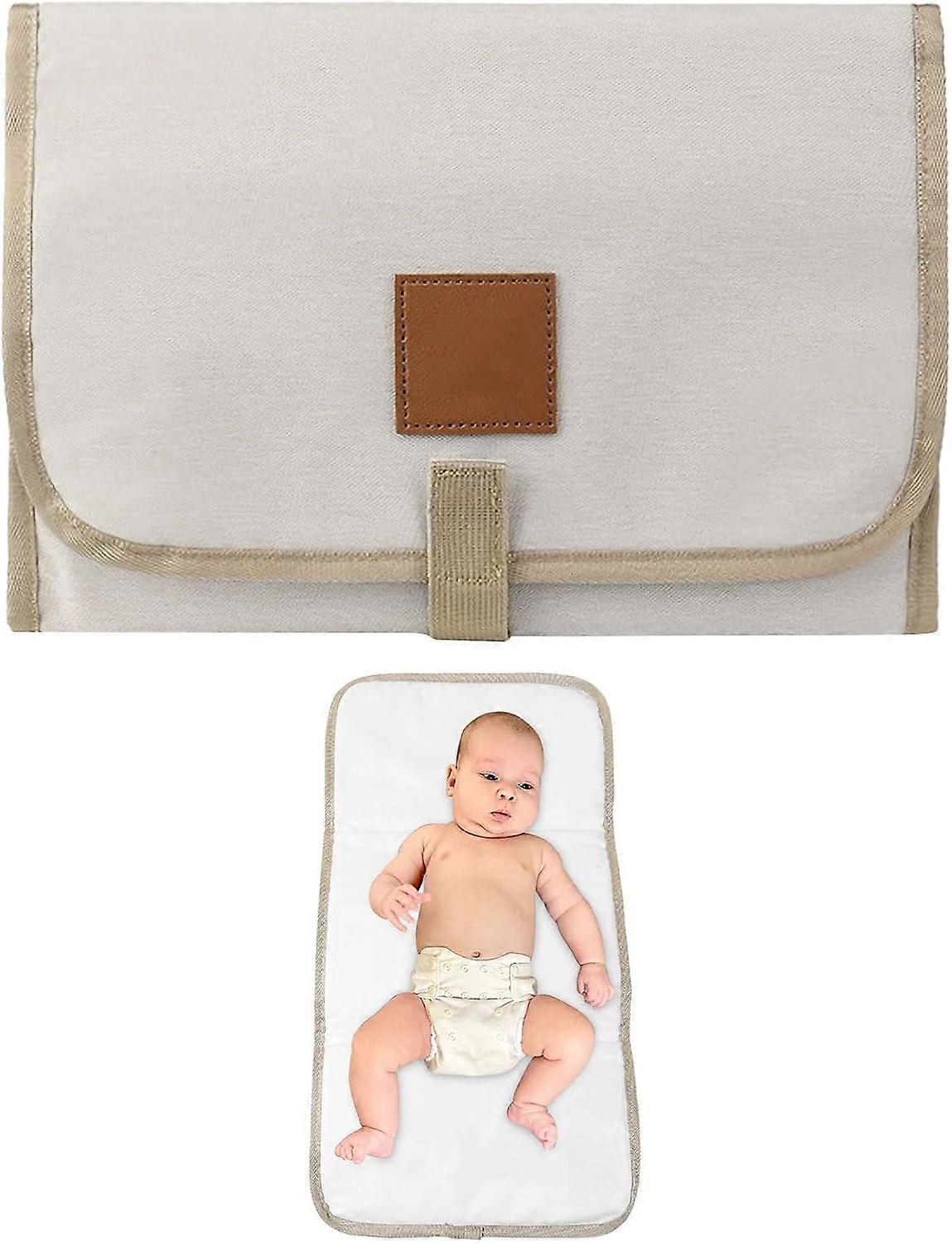 Travel Changing Mat1 Pcs Foldable Changing Mat Waterproof Beige Portable Changing Mats for Journeys Outings
