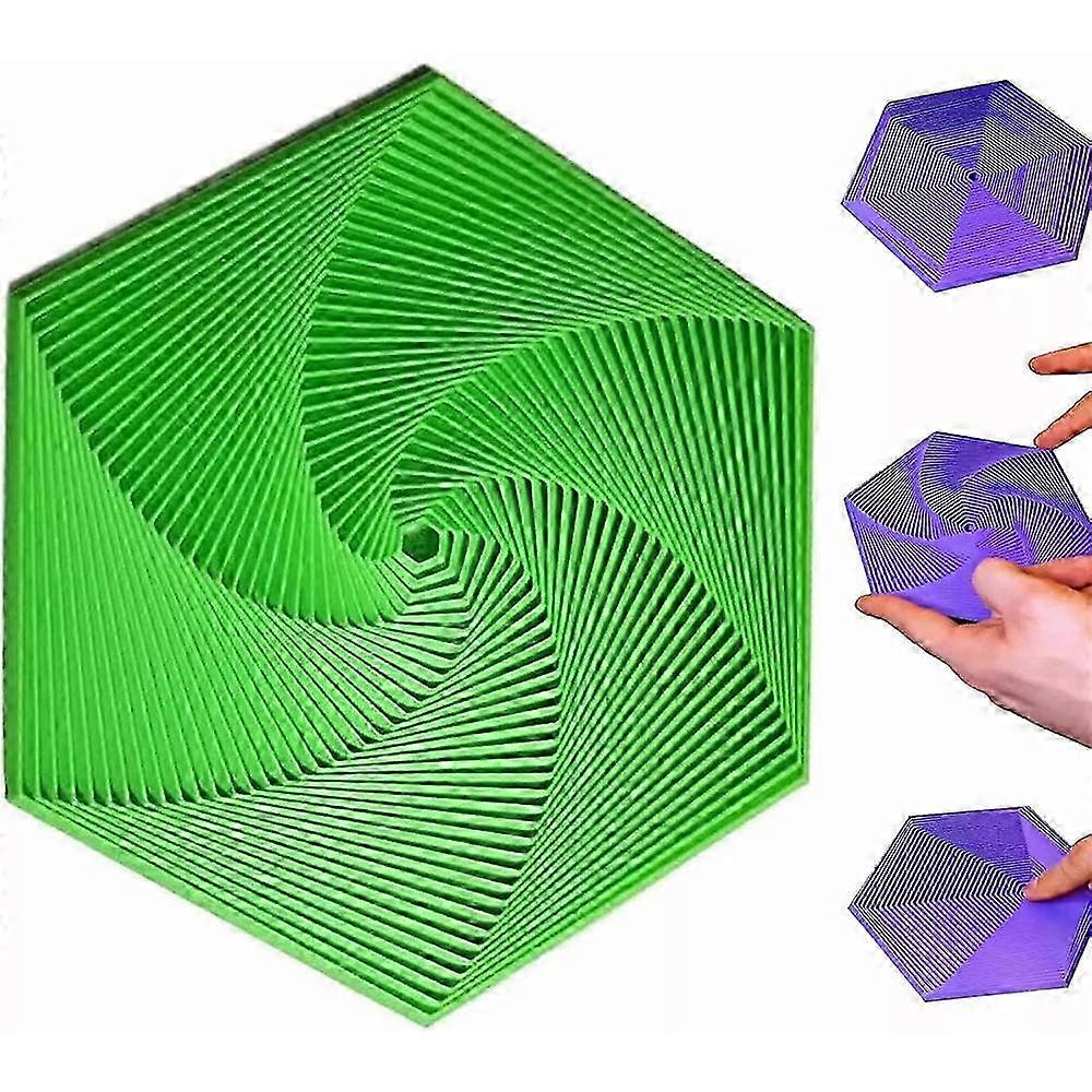 Anti-stress Fractal Fidget Hexagon Portable Playing Sensory Toy Hexagon Spiral Hexagon Mindful Meditation Tool