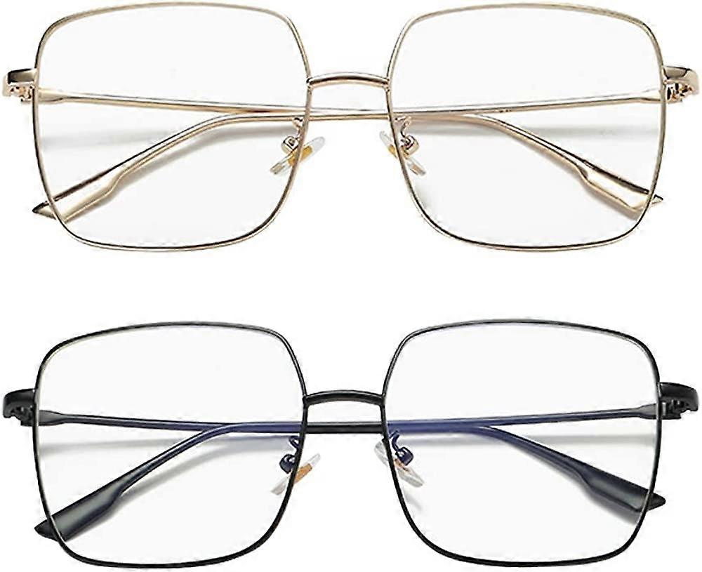 Blue Light Blocking Glasses women Anti Glare UV Filter Computer Gaming Glasses Retro matal square Eyeglasses Frame