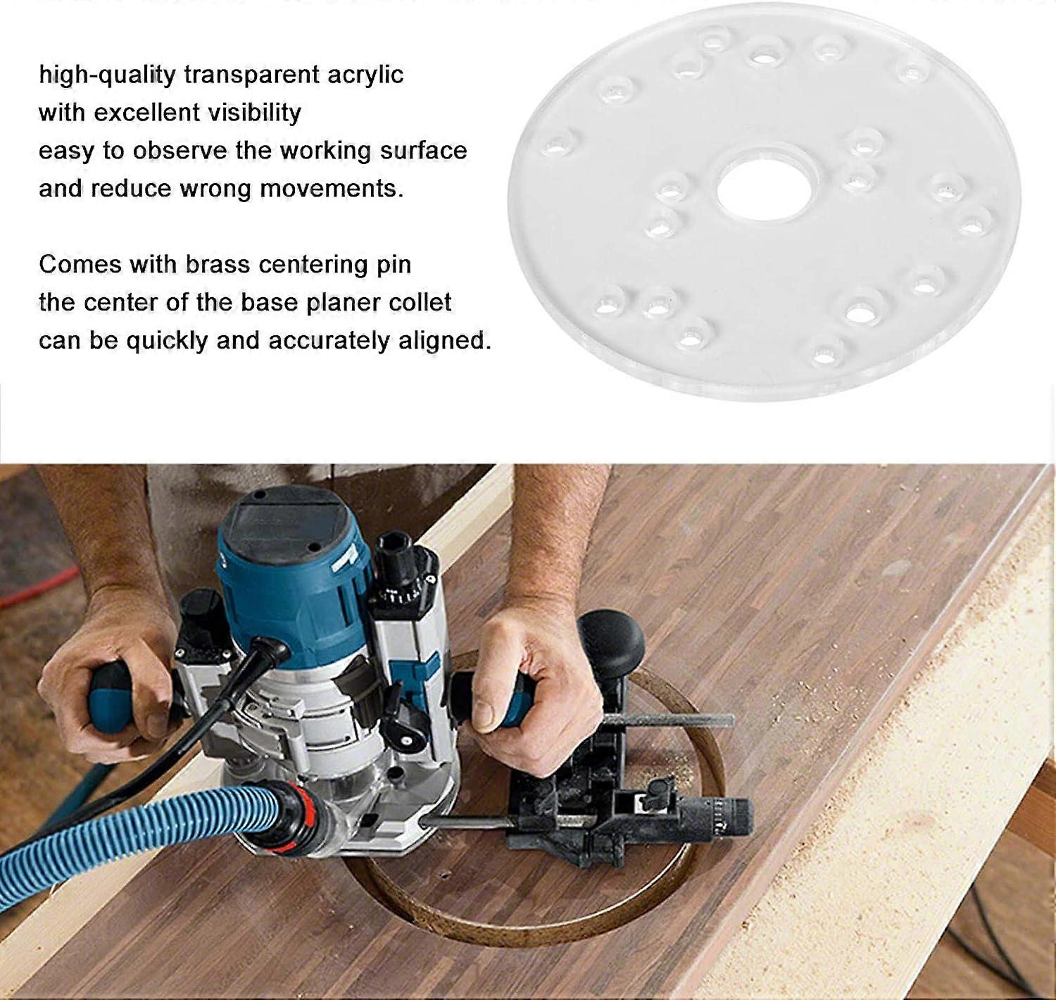 Router Base Plate Universal Router Plate, 6.5 Inches Acrylic Router ...