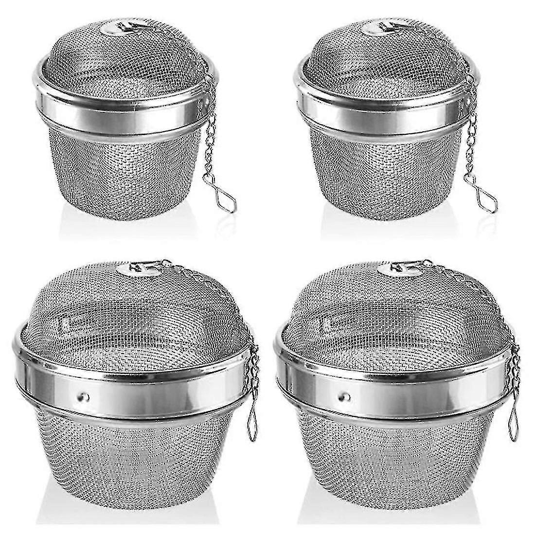 4pcs Ball Infuser,2 Sizes Extra Infuser With Hook,compatible With Spice,tea,etc
