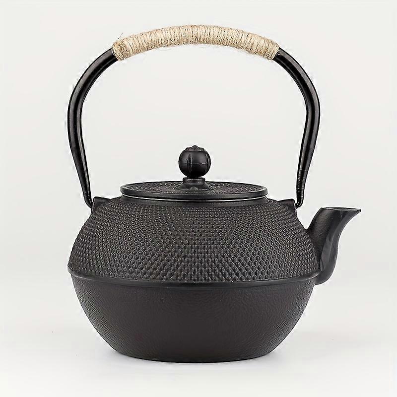 Japanese-Style Cast Iron Teapot with Stainless Infuser and Enamel Finish Elegant Tea Kettle with Beautiful Patterns for Gourmet Brewing Experience