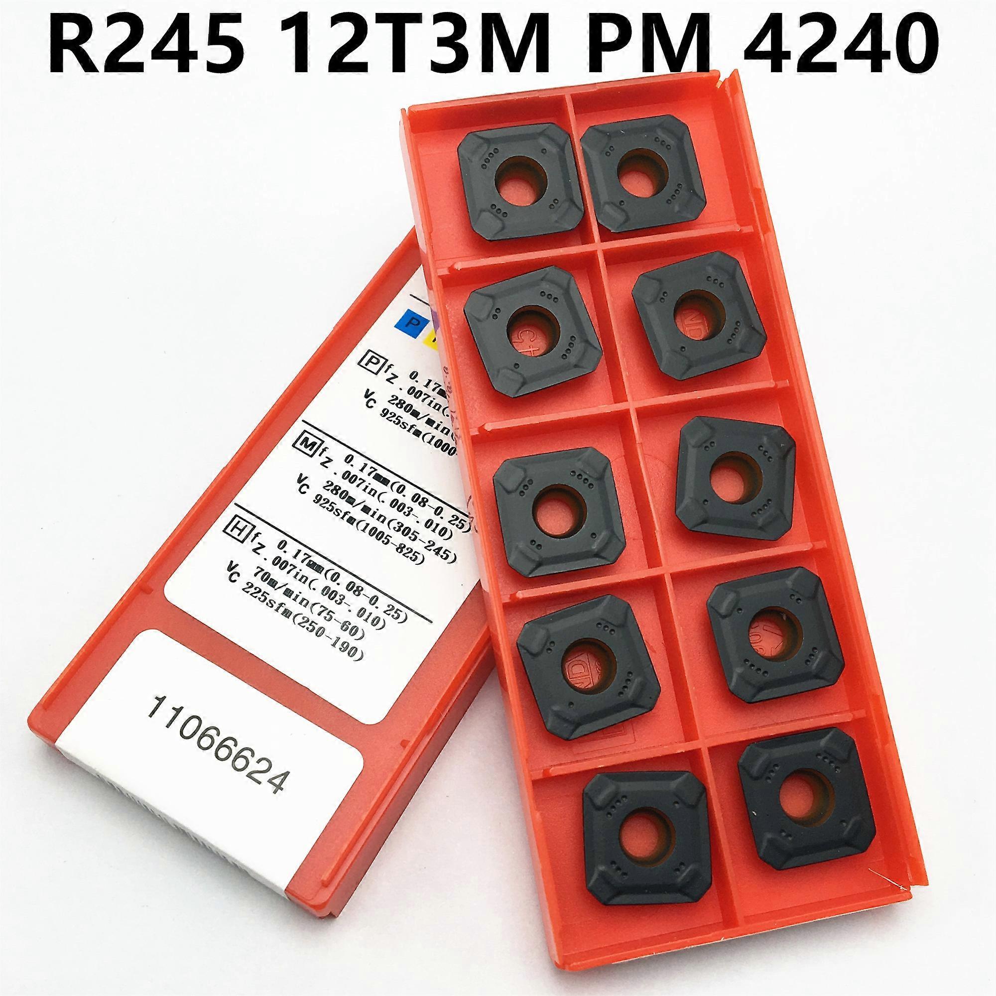 10PCS R245 12T3M PM 4240 R24512T3M PM4240 Carbide Blade Turning Cutter CNC Lathe Tool