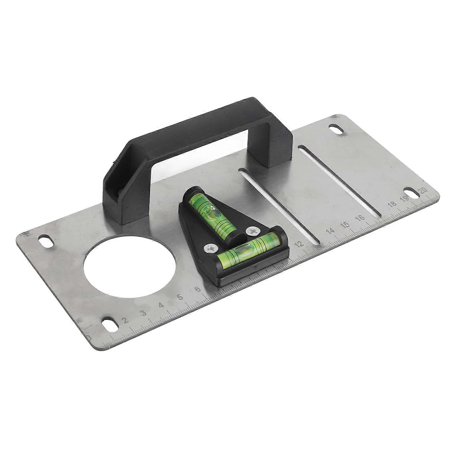 Stainless Steel Lighted Measuring Ruler with Level Bubble and Marking Outlet Tool  Socket C Style