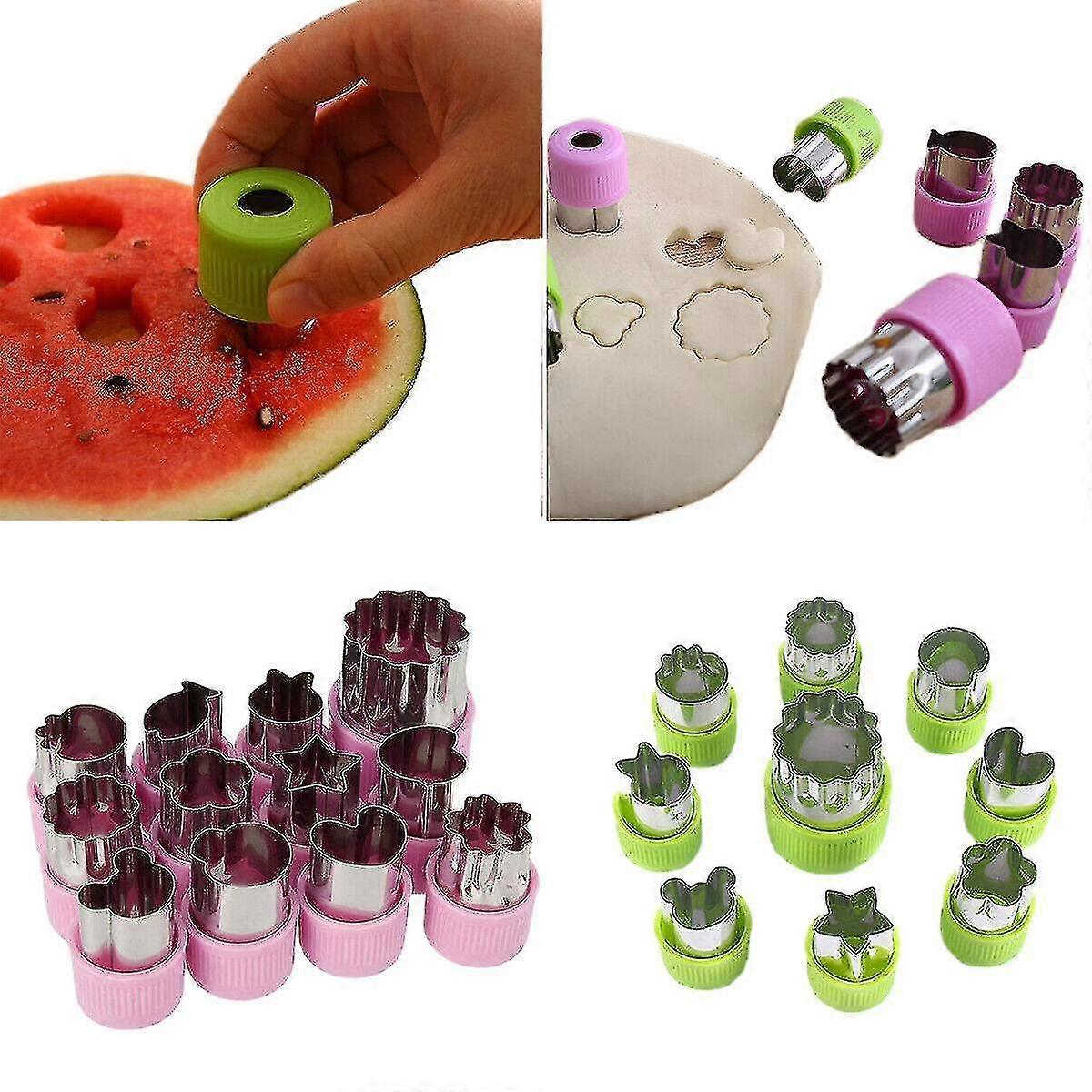 12x Edelstahl Obst Gemüse Keksform Cutter Kind Food Form Form Form