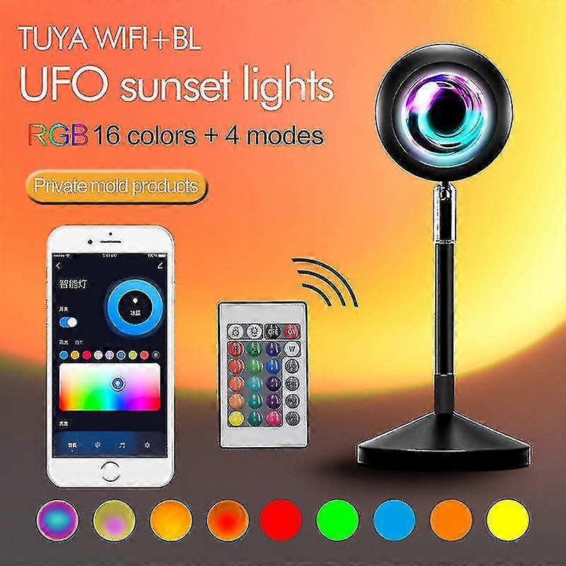 Graffiti Sunset Light Wifi Bluetooth Smart Voice Control Live Projection Sunset Light App Control
