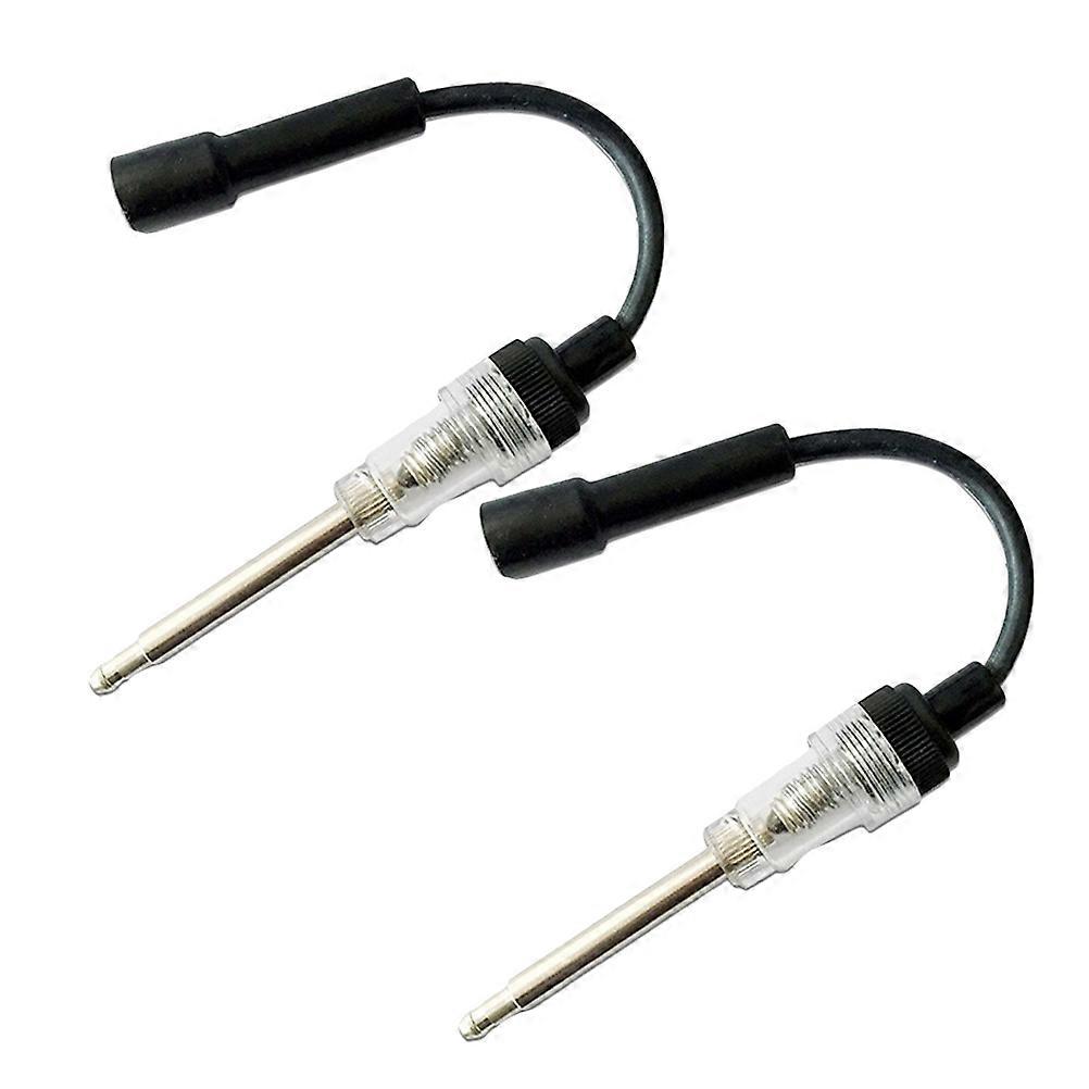 2Pcs Inline Spark Plug Engine Ignition Tester Two Holes Diagnostic Detector Coil Ignition System Test