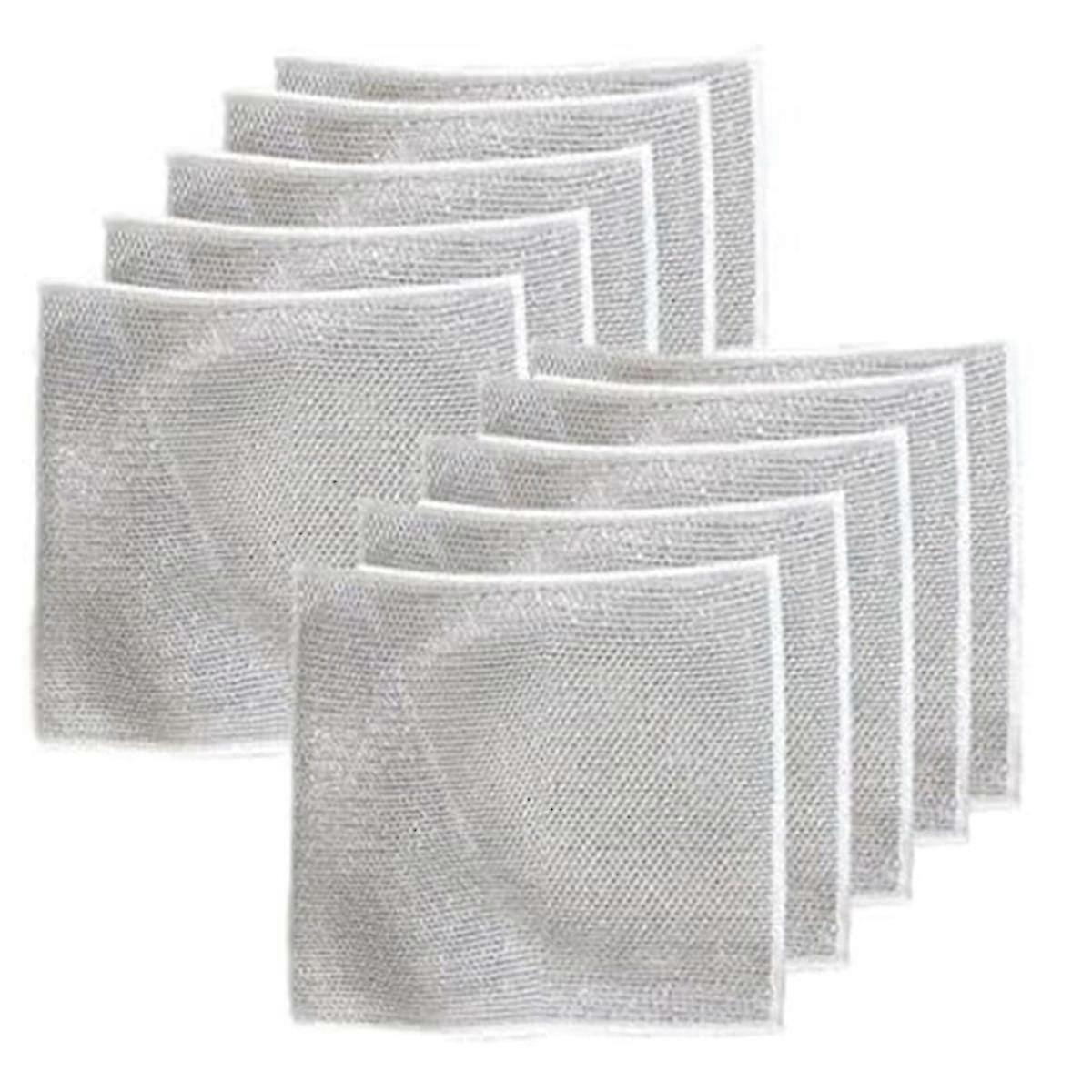 10PCS Chiffons de vaisselle en fil polyvalent pour humide et sec, serviettes de nettoyage de cuisine réutilisables torchons