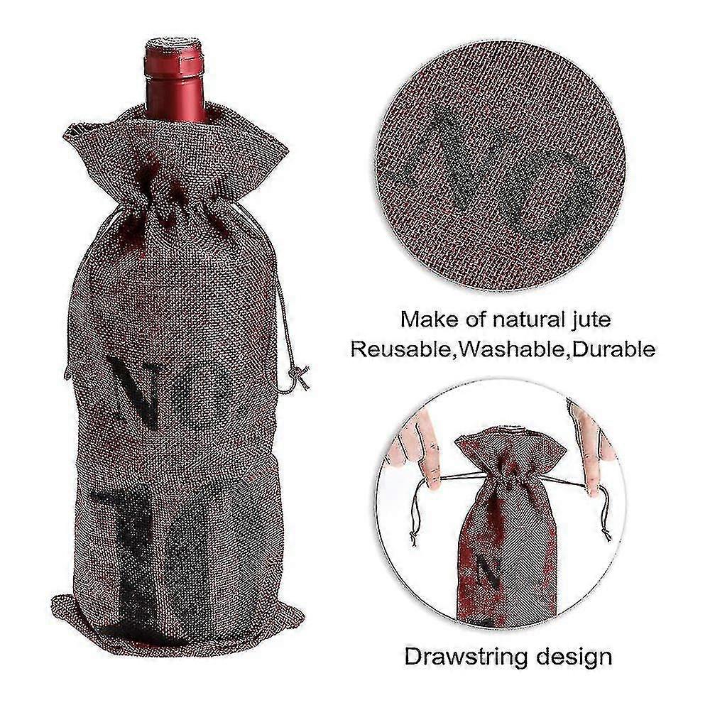 1 til 10 Burlap Wine Poser Blind vinsmaking, vinposer Wedding Table Numbers, vinsmaking Bags, party-yvan
