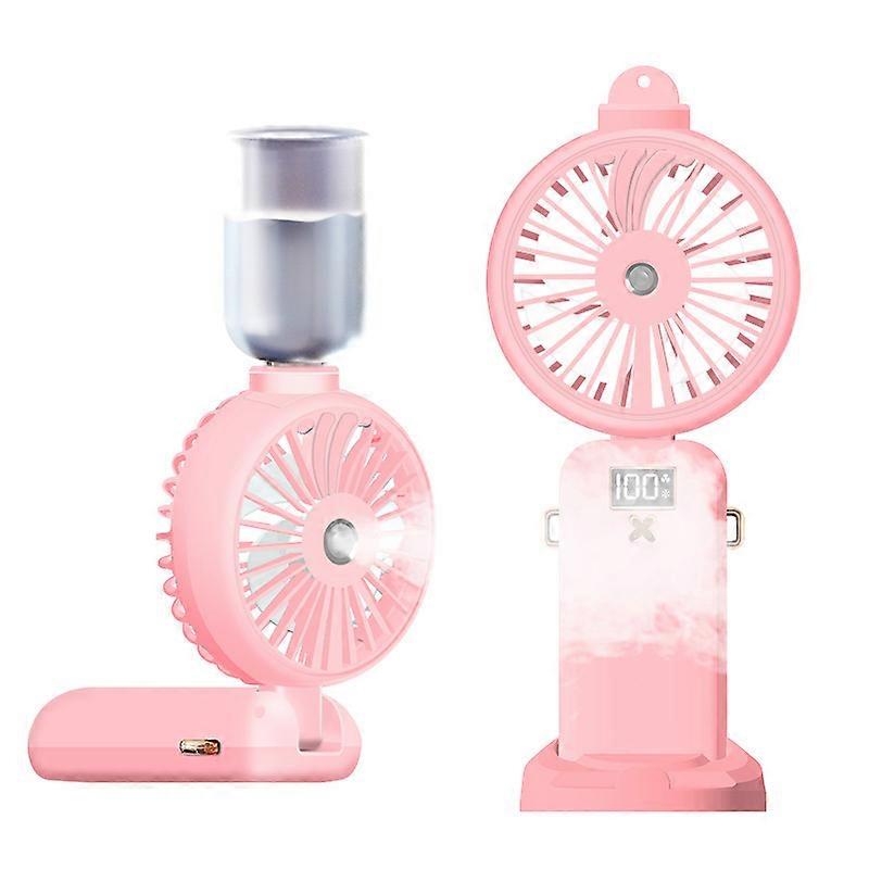 Handheld Misting Fan Rechargeable USB Fan with Led Display Water Mist Spray