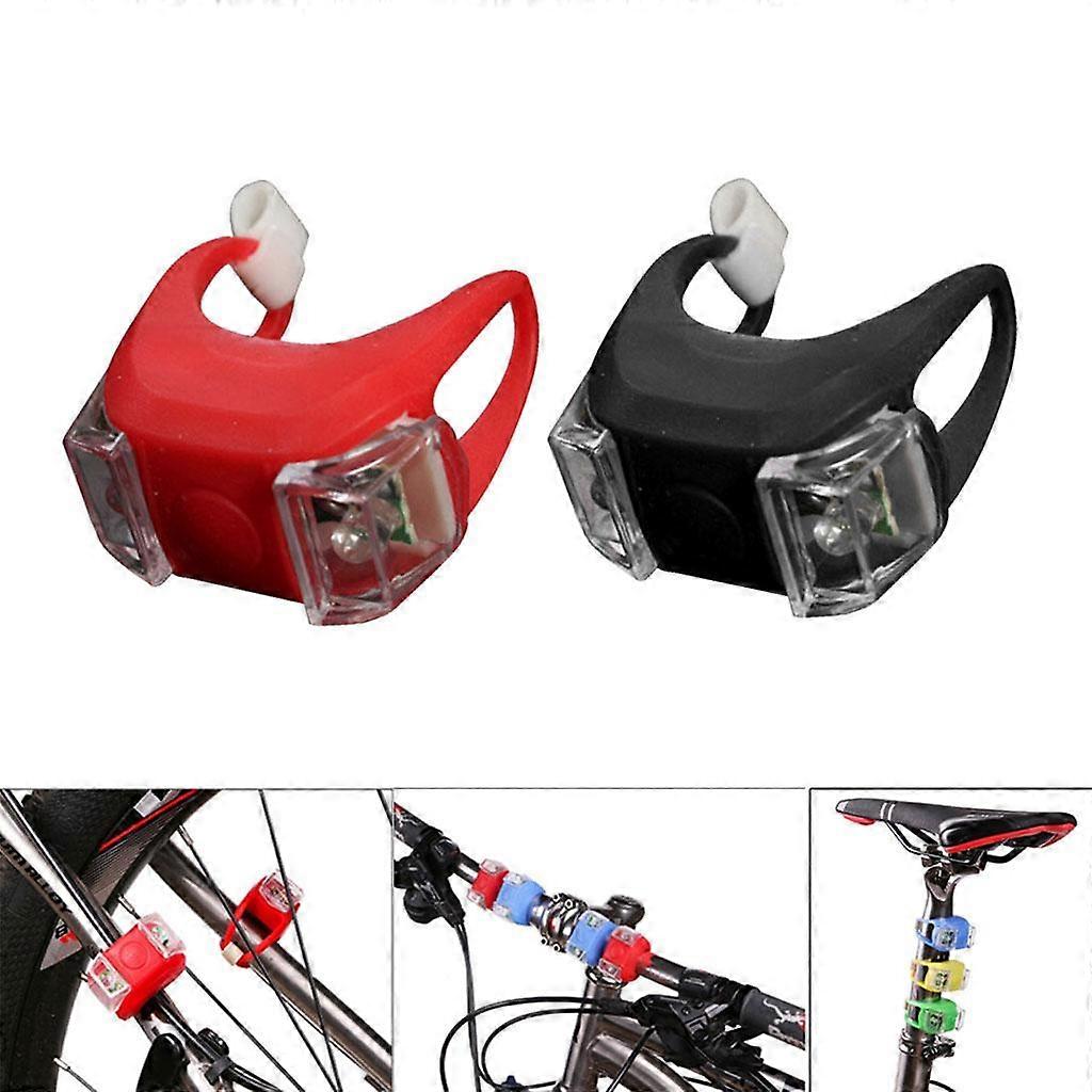 2x kraftig LED-forlygte og baglygte, sikkerhedsadvarselslampe, cykel