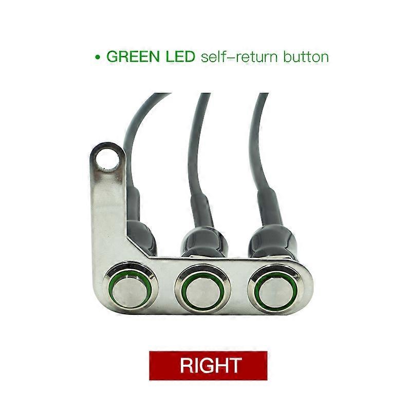 Motorcycle Switch Handlebar Adjustable Mount Waterproof Switches ON-OFF Push 3 Buttons For Headlight Horn Turn Signle with LED