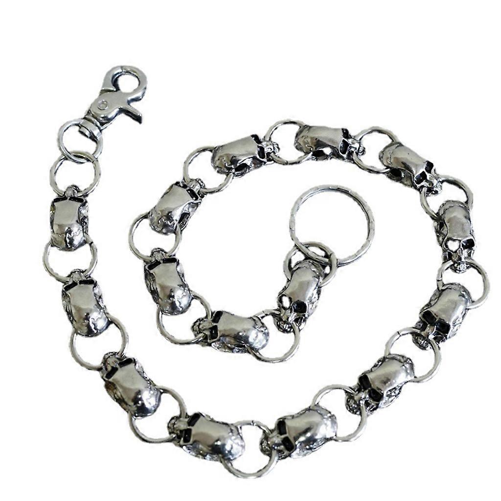 Casual Skull Pant Chain Double Hook Heavy Strong Biker Wallet Chain Punk