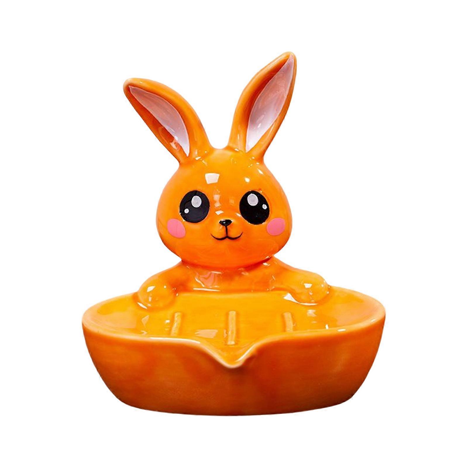 Portable Soap Box Cute Durable Rabbit Container Tray Case Bathroom Decor