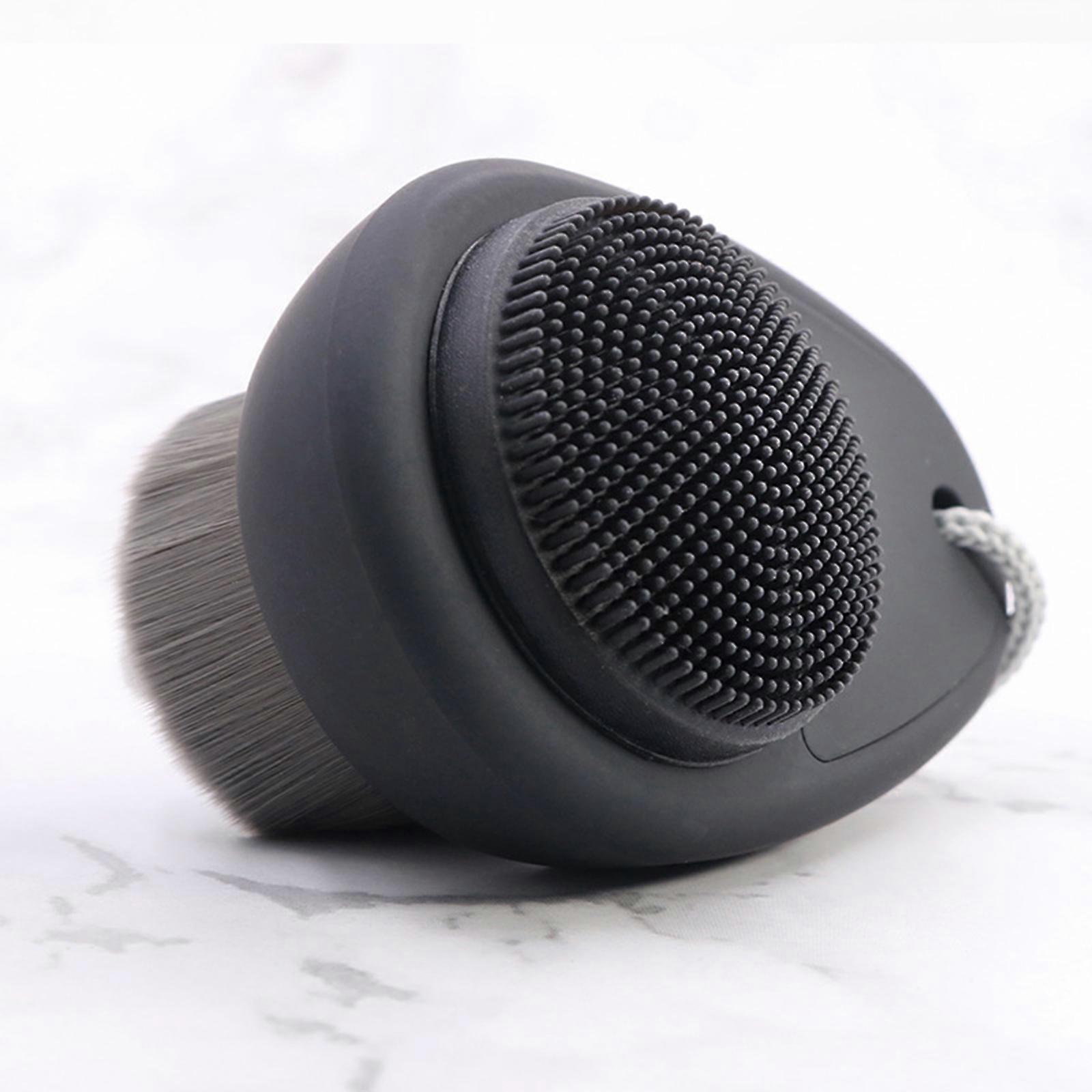 2-Pack Soft Bamboo Charcoal Microfiber Bristles 2 in 1 Facial Exfoliating Cleansing Brush