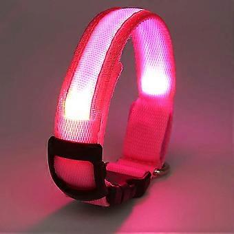 Rechargeable Light-emitting Dog Collar Light, Adjustable Soft Mesh Safety Dog Collar For Comfort