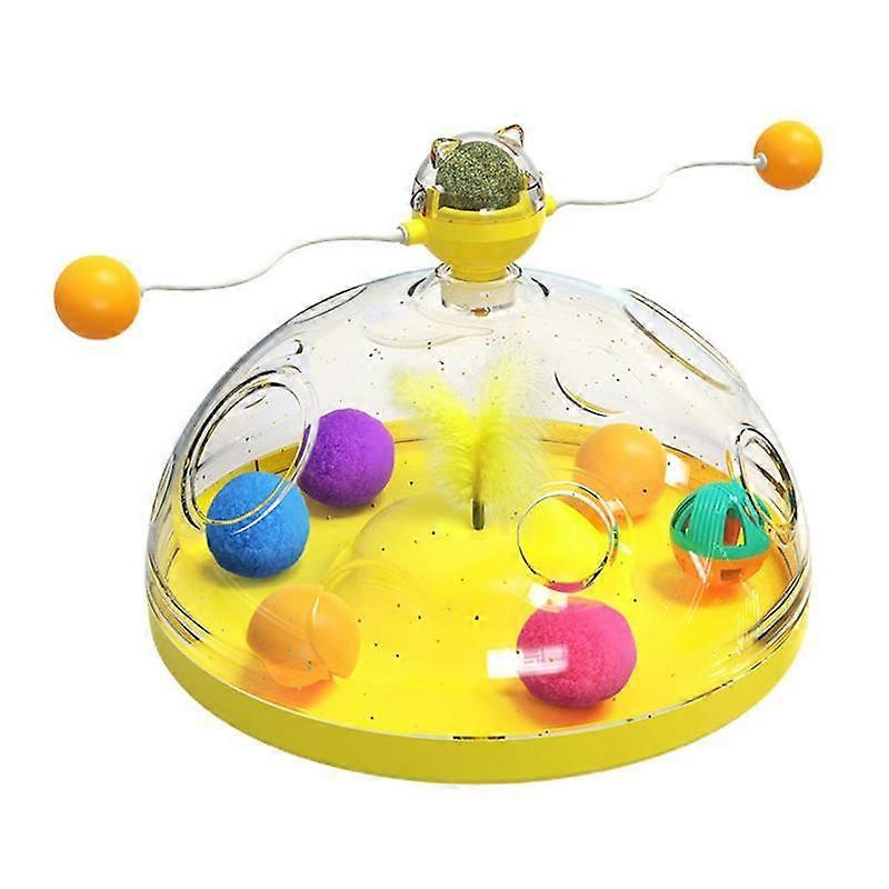 Pet Cat Rotating Windmill Toys With Ball Scratch-resistant Interactive Turntable Pet Educational Toys Dog Supplies