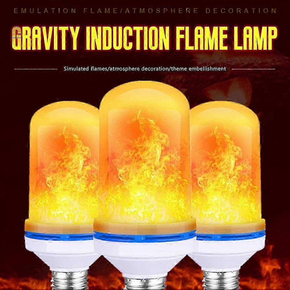 4x Flicker Flame Fire Effect E27 LED Simulated Light Bulb Warm White Decor Lamp
