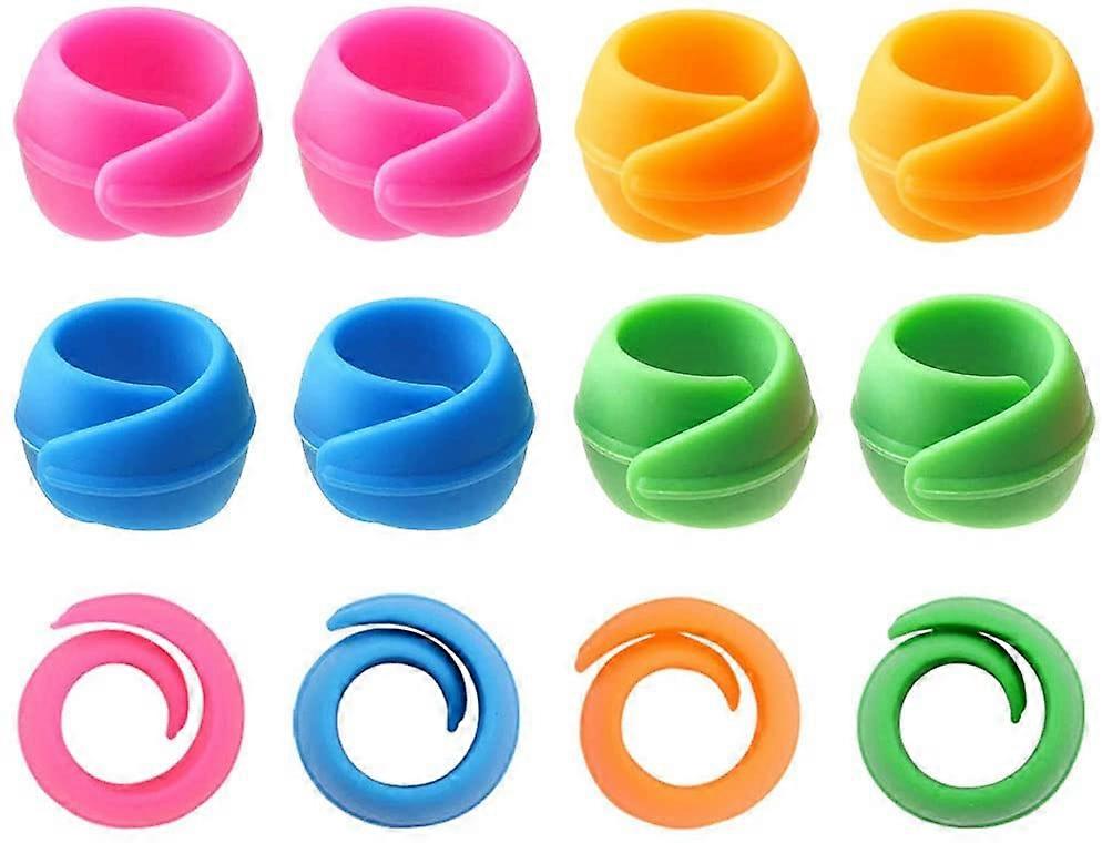 12pcs 4 Colors Thread Spool Huggers Thread Spool Savers Thread Spools Huggers Bobbin Thread Holder and Silicone Sewing Thread Saver