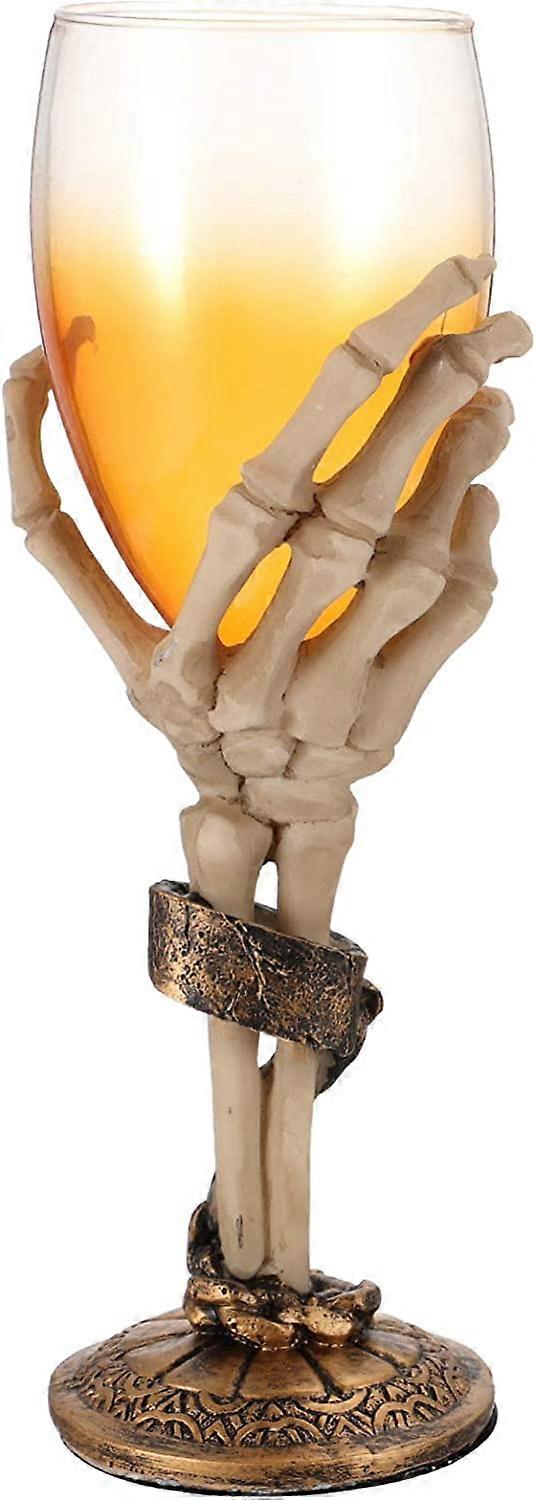 كأس النبيذ هالوين ، 1 قطعة الهيكل العظمي اليد خمر الجمجمة العظام درع كأس رويال أورسكل كأس الشمبانيا الزخرفية تحميص أواني الشرب هالوين الحزب سوب