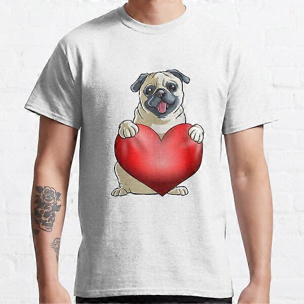 Valentines Pug Classic Tričko-RK30917