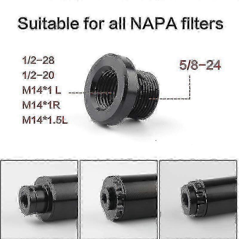 1pc Of 5/8" X 24 To 1/2-28 To M14x1 To M14x1.5 For Barrel Thread Adapter-