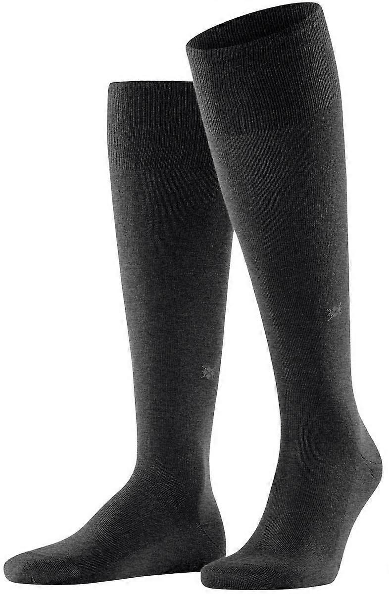 Burlington Leeds Knee High Socks - Asphalt Mel Grey