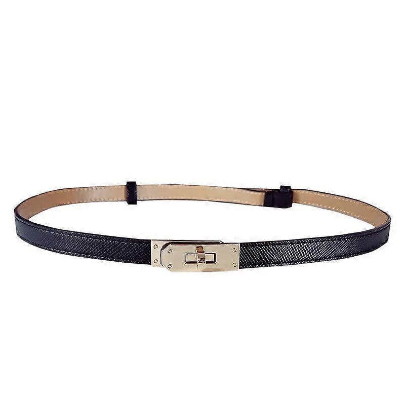 Pu läder elastiskt midjeband kvinnors avslappnade lyxdesign kappa skjorta dekorativ smal midjebälte koreanskt mode retro gothbälte