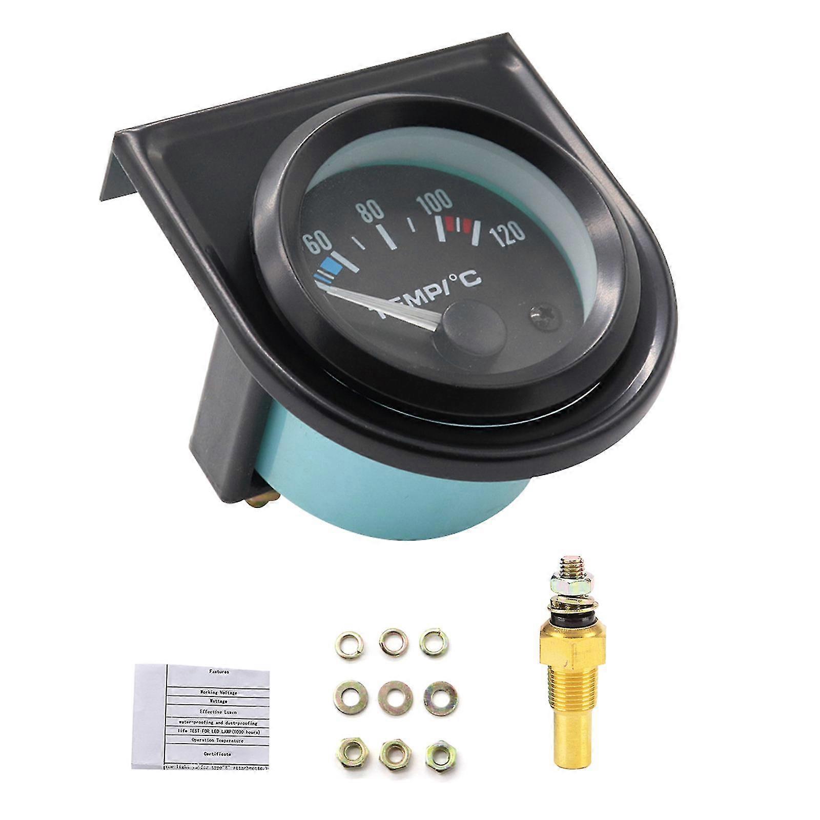 2'' 52mm Pointer Mechanical Car Water Temp Temperature Gauge Sensor 12v 40-120 Tw