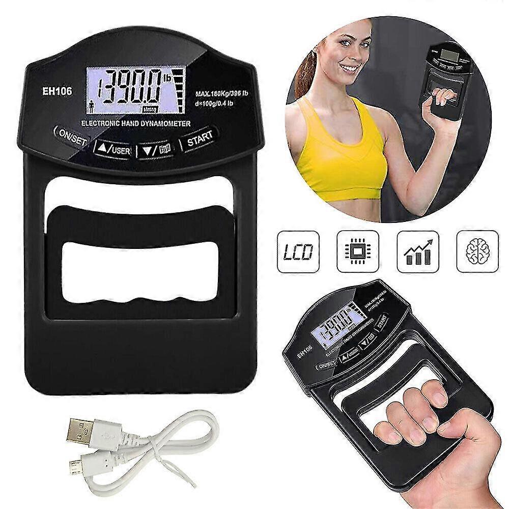 Grip Strength Tester, 396Lbs/180Kg Digital Hand Dynamometer Grip Strength Tw