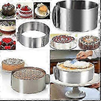 Cake Ring 6 To 12 Inch Adjustable Round StainlSteel Cake Mousse Mould ...