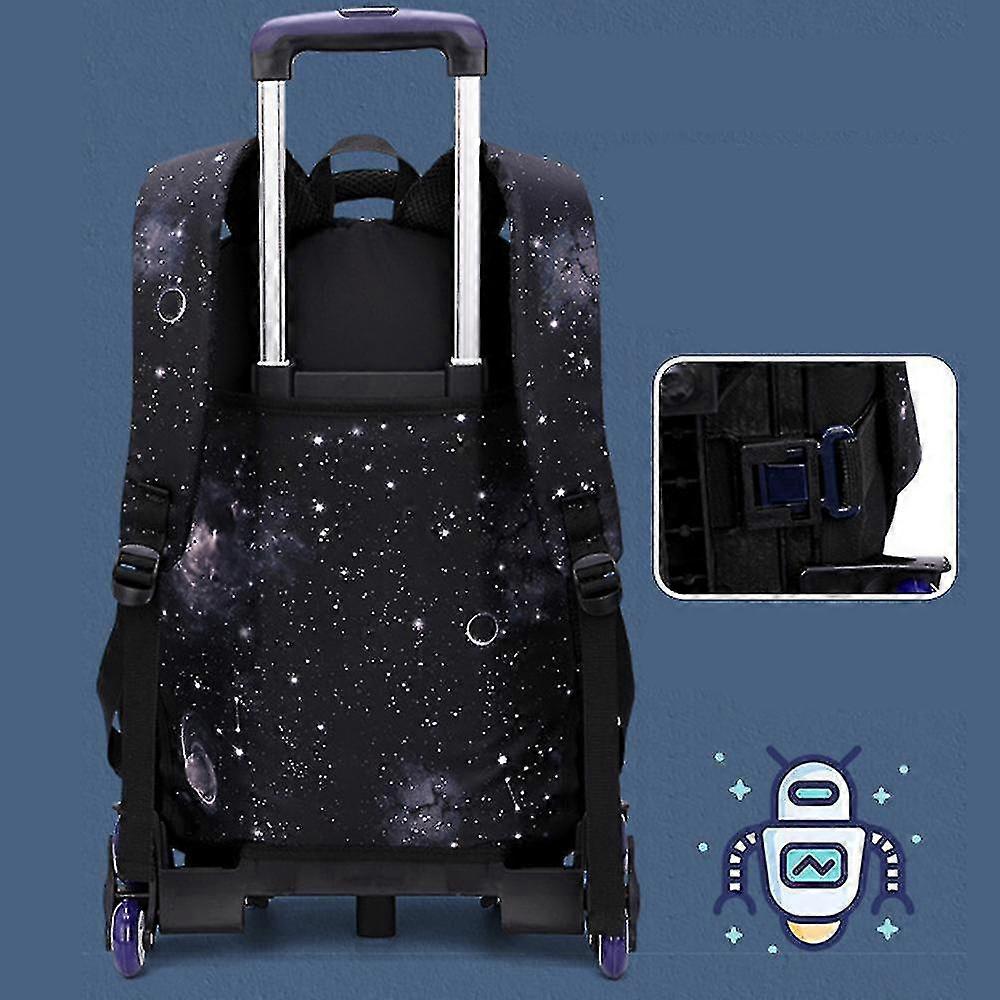 New Arrivalthree-piece Trolley School Bag For Middle School Students With Multi-layer Breathable Backpack
