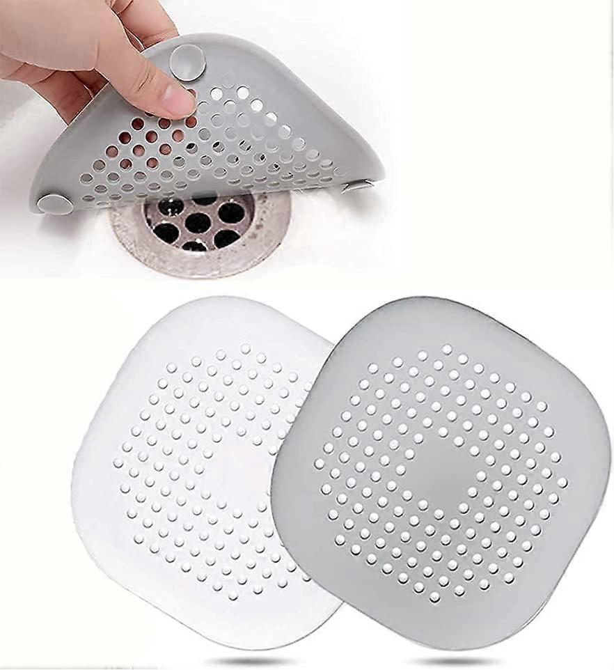 2Pcs Silicone Drain Protector, Kitchen Sink Strainer with Suction Cup, Bathtub Drain Cover Filter, Kitchen And Bathroom Sink Strainer. Betterlifefg
