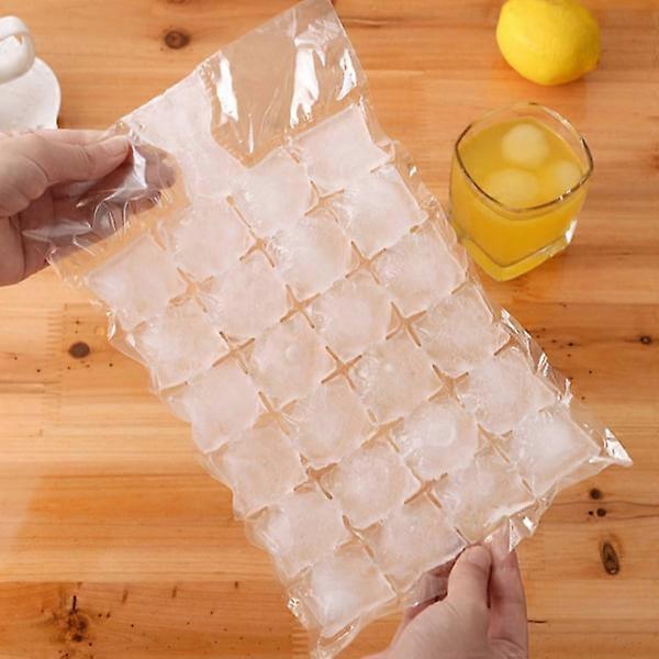 IJszakken, 24 ijsblokjes x 10 zakjes Transparant Creatieve zelfsluitende wegwerp ijszakken, bevroren ijsblokjesvormen, ijsblokjeszakken