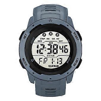 2024Digital Sports Watch Multifunctional Waterproof Luminous Timing Mens Sport Running Watch for Outdoor Gray