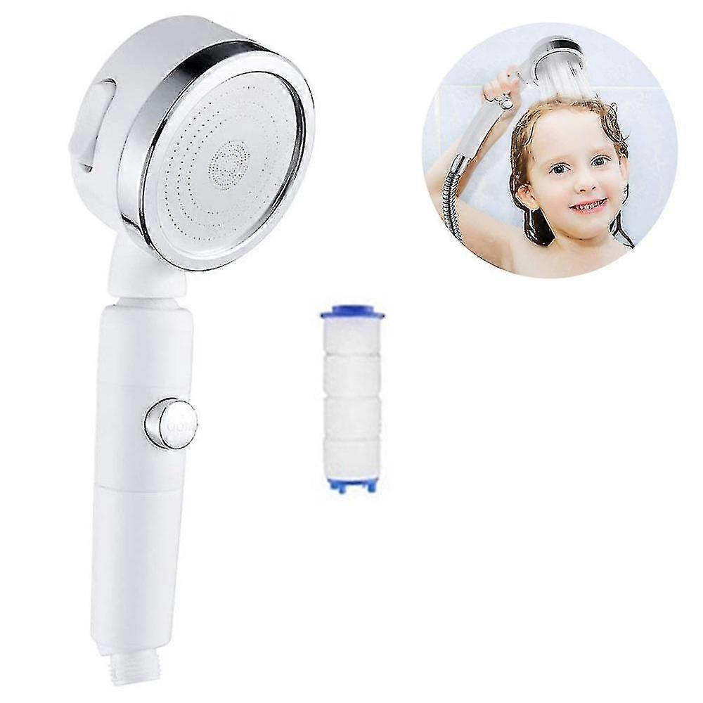 Bran Shower Head, Water -saving Pressure Increase Chrome Shower Shower With Anti -alk Function, 3 Jet Types With Stop Function For Bathing And Spa Hig