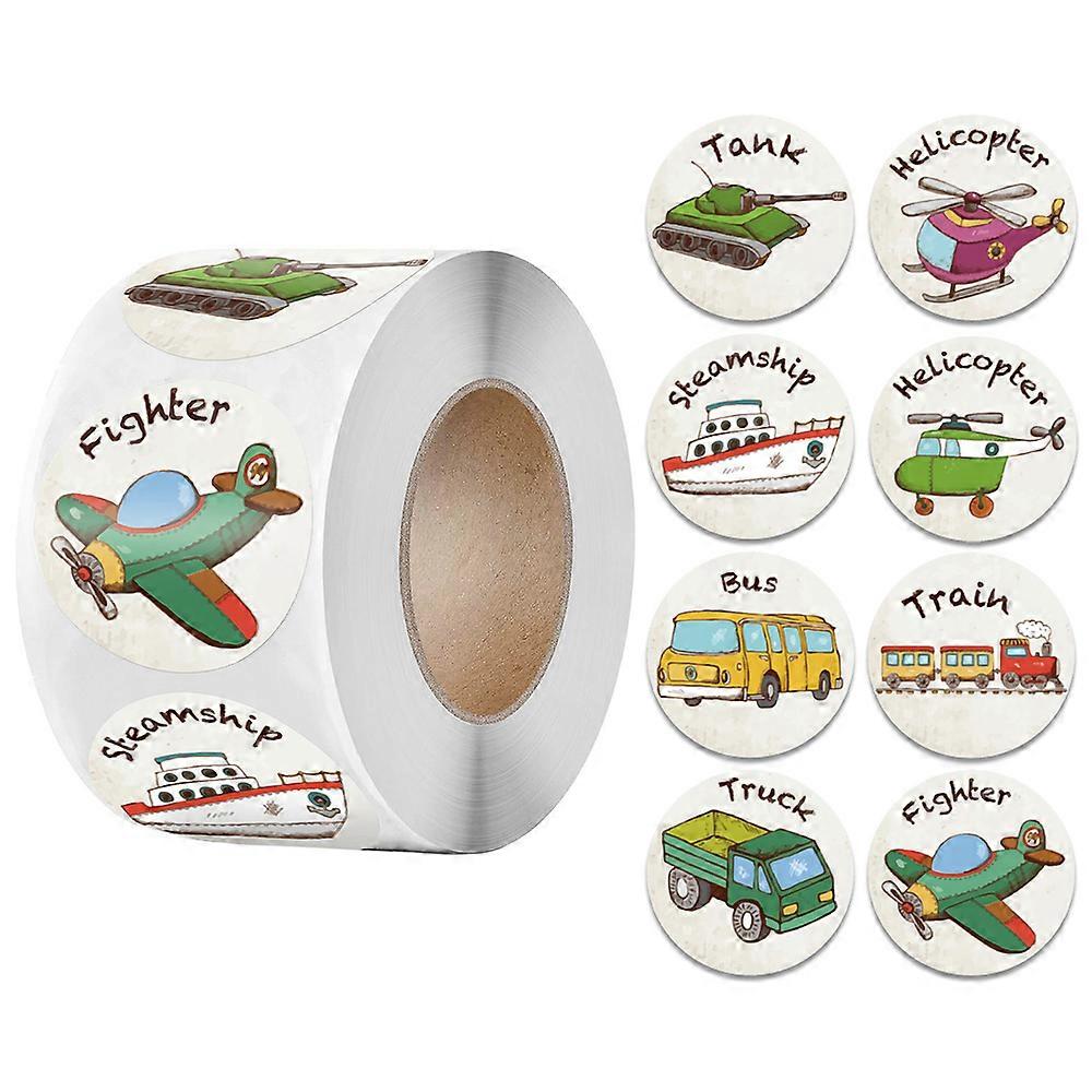50-500pcs Cars Pattern Reward Sticker for Kids Cute Cartoon Bus Tank ...