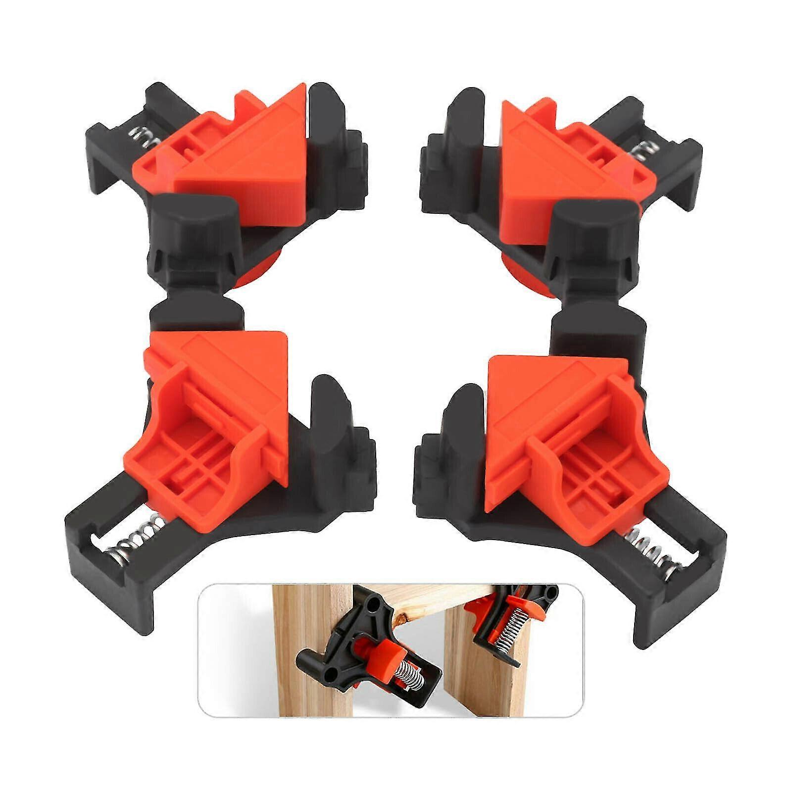 4 Pcs Suit 90 Degree Angles Clamp Angle Woodworking Hand Tools Spring Clamp Fixed Installation Locator
