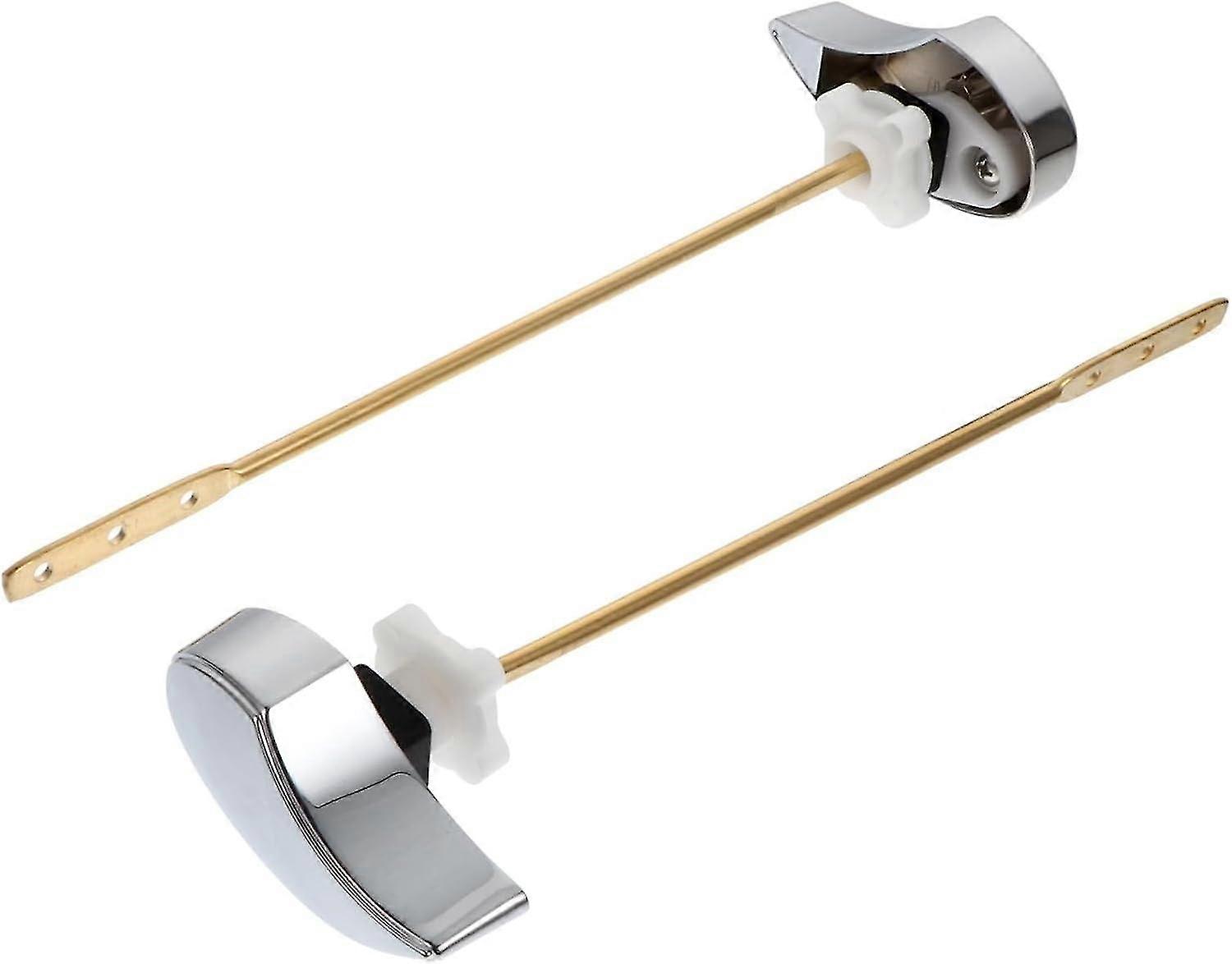Toilet Flush Handle Replacement - 2pcs Side Mount Toilet Lever, Zinc Alloy Universal Flush Tank Wrench, Toilet Knob Replacement