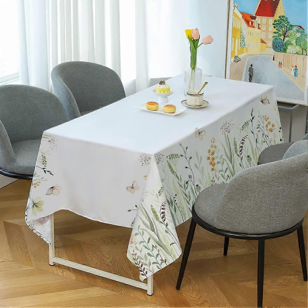 Toalha de Mesa Interna e Externa Resistente a Manchas e Rugas Tecido de Poliéster Floral Toalha de Mesa Limpa Toalha de Mesa Decorativa para Mesa de Jantar Buffet Pa