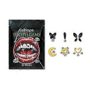 Stylish Crystal Tooth Gems - Easy Application, Brighten Your Smile, 20 Pieces