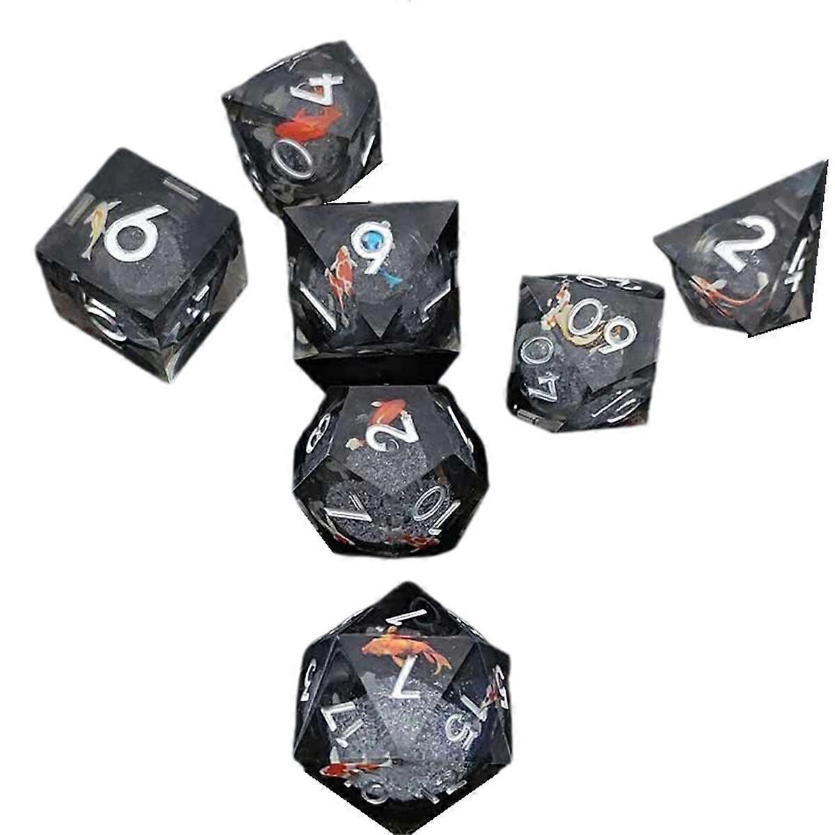 Resin Decal Quicksand for DND Dice Coc Running Group Dice Dnd Cthulhu Polyhedron Running Group Board Game DND Dice B