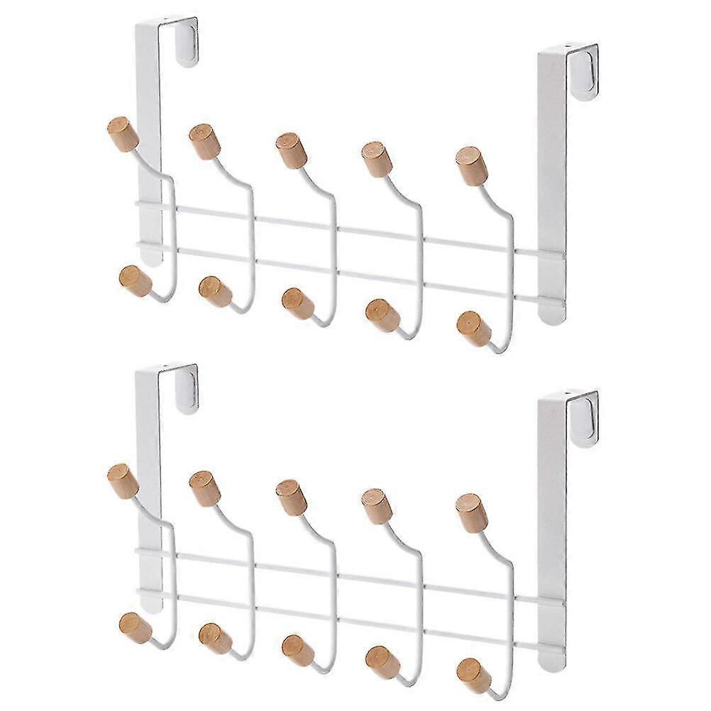 2 Pcs 1 Bag Multipurpose Hat Hooks Clothes Hooks Durable Towel Hooks (white)