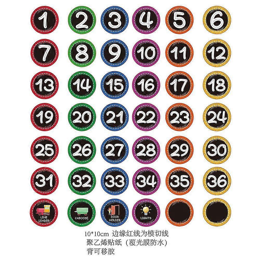 42Pcs Number Theme Self-Adhesive Paper Decorative Stickers for Party Decorative Presents Sealing Number 100x100mm