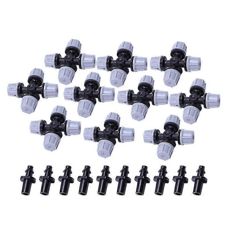Greenhouse Humidifier Plant Misting Atomizing Nozzle Sprinkler Tee (10pcs)