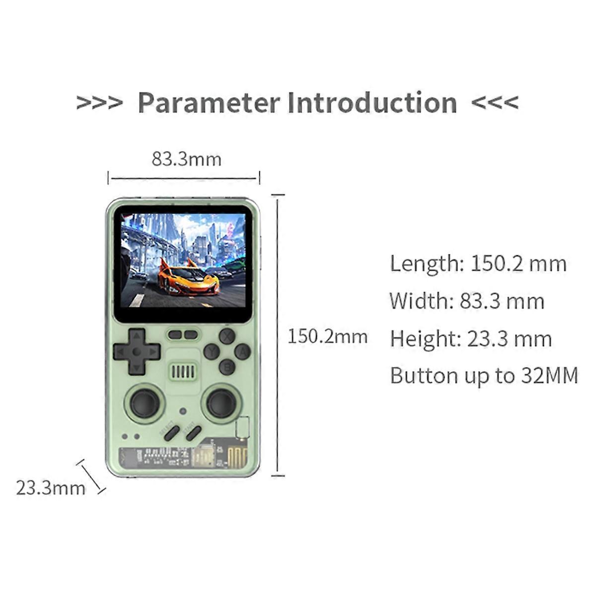 RGB20PRO Retro Handheld Game Console 64GB 3.2inch IPS Screen Built-in WiFi+Bluetooth for GB///PSP S