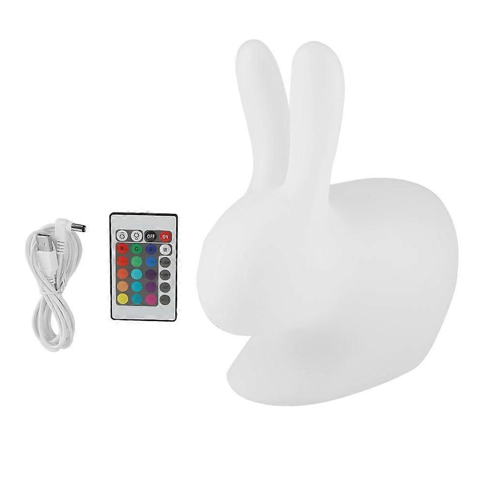 Rabbit Shape LED Night Light Charging Remote Control Lamp Stool